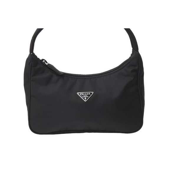 Prada Black Nylon Mini Bag Handbag Shoulder Hobo - Picture 1 of 8